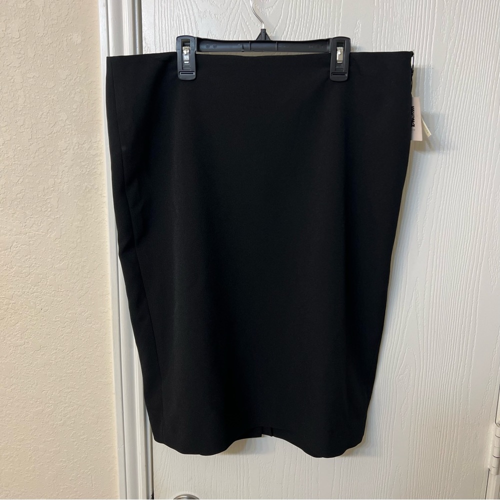 Anne Klein Work Above Knee A-Line Black Skirt, Pockets/Zipper, Women's Size 14